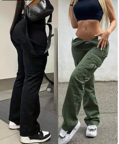 High Waist  Cargo Pants For Women